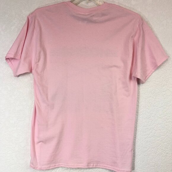 Hanes Hoeing Ain't Easy Pink T-Shirt Size Medium - Picture 3 of 6